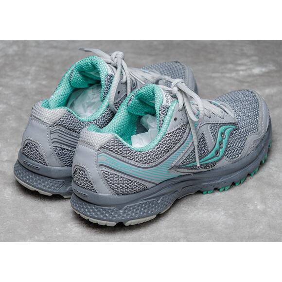 Saucony Cohesion 10 Gray Green Running Shoes Sneakers Womens Size 8 - Picture 13 of 16